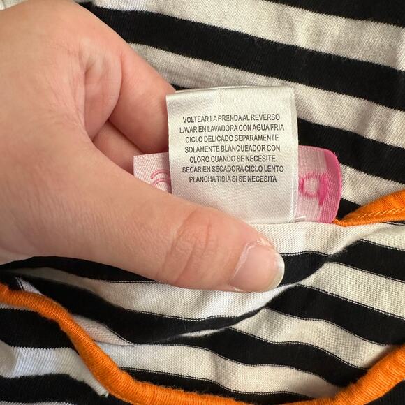 Goodlad Girls 4T Halloween Dress Pumpkin Pockets Black White Bell Sleeve Cotton‎ - Picture 9 of 9